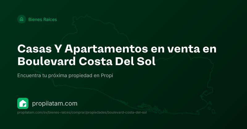 Casas Y Apartamentos en venta en Boulevard Costa Del Sol | Propi