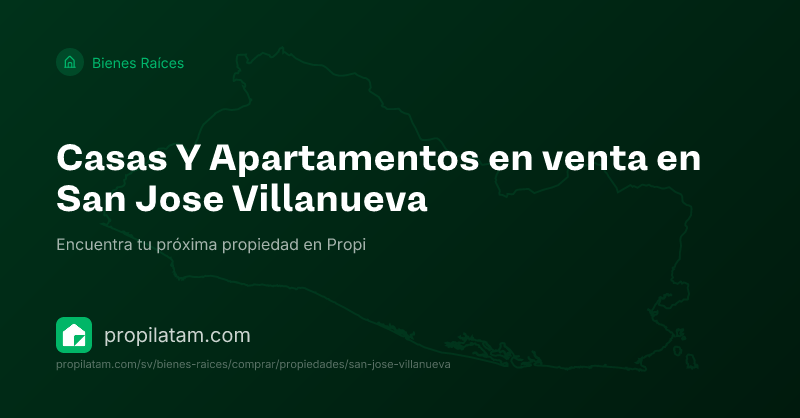 Casas Y Apartamentos en venta en San Jose Villanueva | Propi